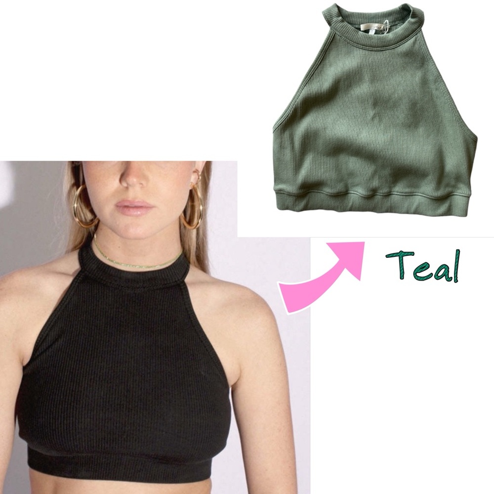 Skin Worldwide Ilona Halter Crop Top - Teal